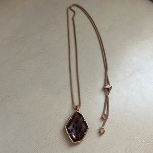 Kendra Scott adjustable rose gold necklace